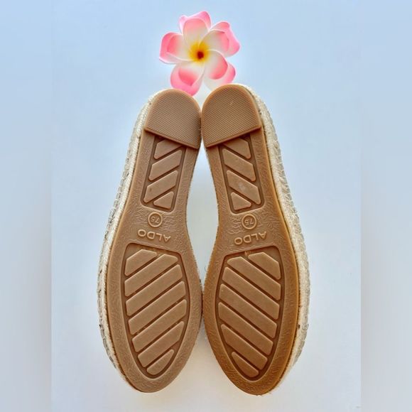 ALDO Espadrilles Flats White Silver-Toed - Picture 7 of 10